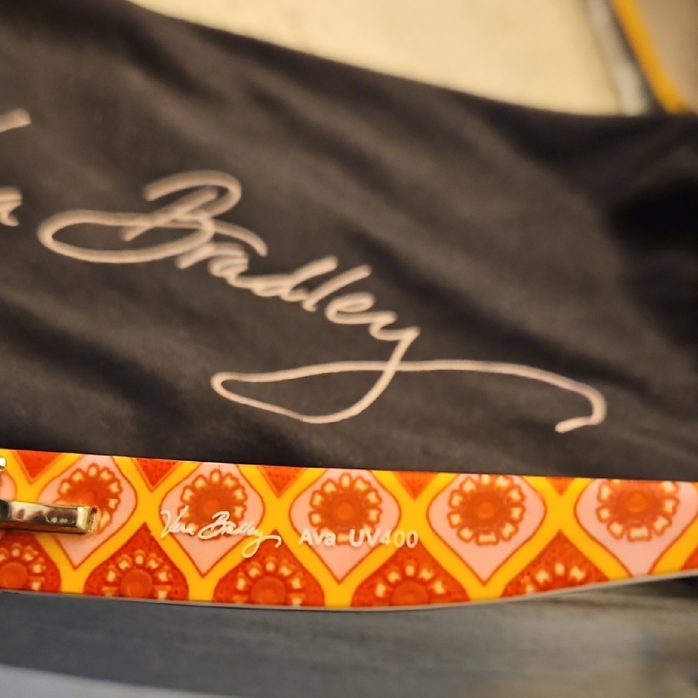 Vera Bradley Black and Orange Sunglasses - Picture 3 of 5